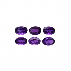 Amethyst Plain Top Oval 6x4mm Approximately 2.50 Carat
