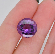 Amethyst Round 12mm Single Piece Approximately 5 Carat.