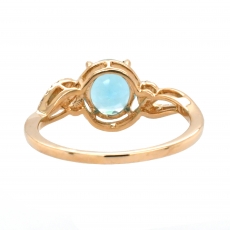 Apatite 1.34 Carat With Accented Diamond Ring In 14K Yellow Gold