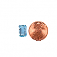 Aquamarine Emerald Cut 11.25x7.5mm Single Piece Approximately 3.71 Carat