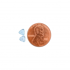 Aquamarine Trillion 5mm Matching Pair Approximately 0.64 Carat