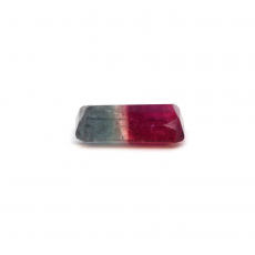 Bi Color Tourmaline Emerald Cut 11.5x6.5mm Single Piece With Approximately 3.14 Carat Weight.