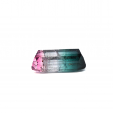 Bi Color Tourmaline Emerald Cut 15x10mm Single Piece With Approximately 9.27 Carat Weight.