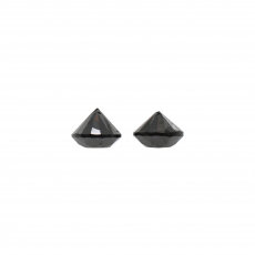 Black Diamond Round 5.5mm Matching Pair 1.66 Carat