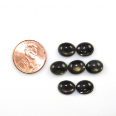 Black Moonstone Cabs Oval 10x8mm Approximately 15 Carat