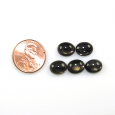 Black Moonstone Cabs Oval 11x9mm Approximately 15 Carat