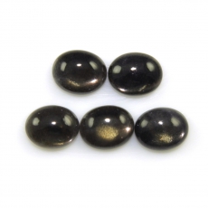 Black Moonstone Cabs Oval 11x9mm Approximately 15 Carat