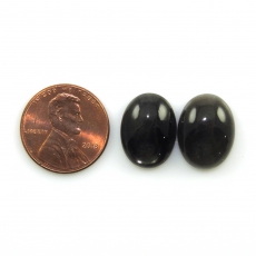 Black Moonstone Cabs Oval 16x12mm Approximately 14 Carat