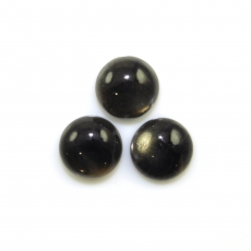 Black Moonstone Cabs Round 12mm Approximately 16 Carat