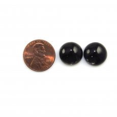 Black Moonstone Cabs Round 14mm Approximately 15 Carat