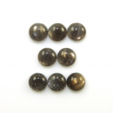 Black Moonstone Cabs Round 8mm Approximately 15 Carat