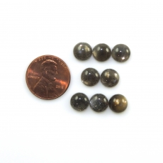 Black Moonstone Cabs Round 8mm Approximately 15 Carat