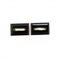 Black Onyx Baguette Shape 16x10mm Matching pair Approximately 9.45 Carat