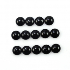 Black Onyx Cab 6mm Approximately 10 Carat