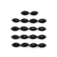 Black Onyx Cab Marquise 10X5mm Approximately 18 Carat