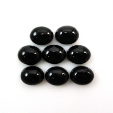 Black Onyx Cab Oval 10X8X3mm Approximately 18 Carat