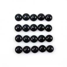 Black Onyx Cab Round 5mm Approximately 9 Carat