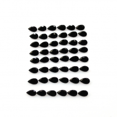 Black Onyx Pear Shape 5x3mm Approximately 4 Carat