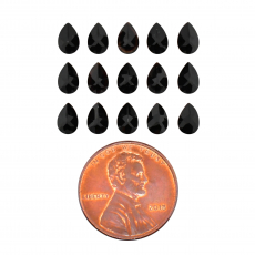 Black Onyx Pear Shape 6x4mm Approximately 5.25 Carat