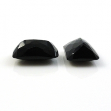 Black Spinel Emerald Cushion 14X10mm Matching Pair Approximately 17 Carat