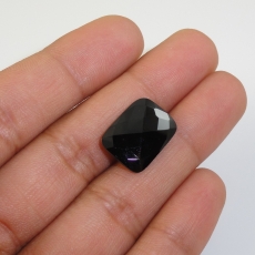 Black Spinel Emerald Cushion 16X12mm Single Piece approximately 11 Carat