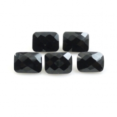 Black Spinel Emerald Cushion 8X6mm Approximately 10 Carat
