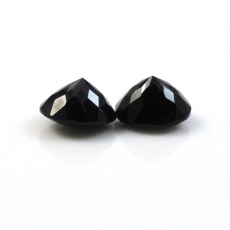 Black Spinel Round 12mm Matching Pair Approximately 14 Carat