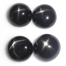 Black Star Diopside Cab Round 10mm Approximately 21 Carat.