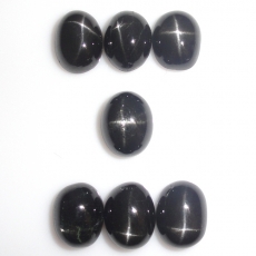 Black Star Diopside Oval 10X8mm Approximately 22 Carat.