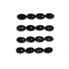 Black Star Diopside Oval 6X4mm Approximately 10 Carat.