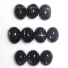 Black Star Diopside Oval 9X7X4mm Approximately 25 Carat.