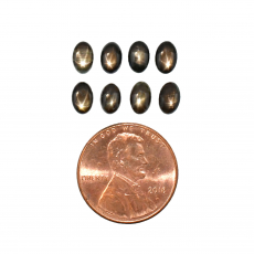 Black Star Sapphire Cab Oval 6x4mm Approximately 5 Carat
