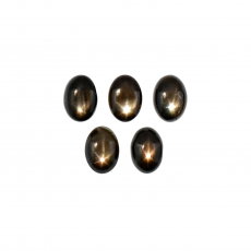 Black Star Sapphire Cab Oval 7x5mm Approximately 5 Carat