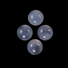 Blue Chalcedony Cab Round 8mm Approximately 7 Carat