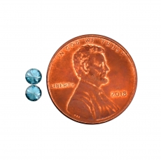 Blue Diamond Round 3.5mm Matching Pair Approximately 0.30 Carat