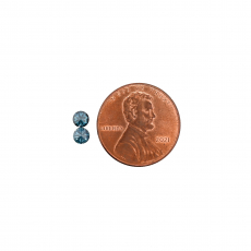 Blue Diamond Round 3.7mm Matching Pair Approximately 0.40 Carat
