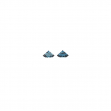 Blue Diamond Round 4mm Matching Pair Approximately 0.50 Carat