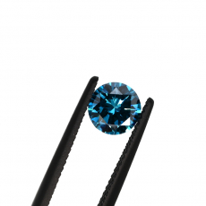 Blue Diamond Round 6.5mm Single Piece Approximately 1.02 Carat