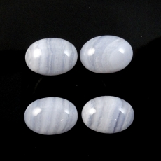 Blue Lace Agate Cab Oval 14X10mm Approximately 20 Carat.