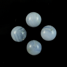 Blue Lace Agate Cab Round 10mm Approximately 14 Carat