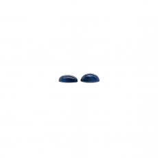 Blue Sapphire Cab Oval 6x4mm Matching Pair Approximately 1.12 Carat