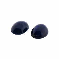 Blue Sapphire Cab Oval 9x7mm Matching Pair Approximately 5 Carat