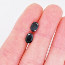 Blue Sapphire Oval 7x5mm Matching Pair Approximately 2 Carat