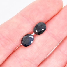 Blue Sapphire Oval 8x6mm Matching Pair Approximately 3.68 Carat
