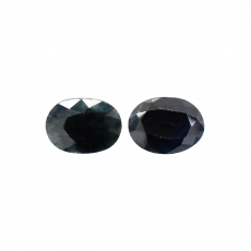 Blue Sapphire Oval 8x6mm Matching Pair Approximately 3.68 Carat
