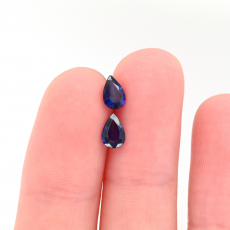 Blue Sapphire Pear Shape 6x4mm Approximately 0 .75 Carat Matched Pair