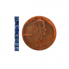 Blue Sapphire Princess Cut 2.4mm Approximately 0.76 Carat