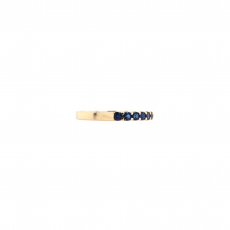 Blue Sapphire Round 0.66 Carat Ring in 14K Yellow Gold (RG4897)