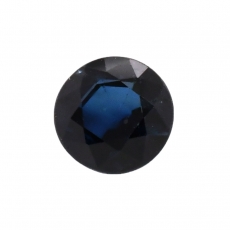 Blue Sapphire Round 6.2mm Single Piece 1.3 Carat