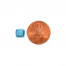 Blue Zircon Cushion 7.8x7.3mm Single Piece 4.83 Carat